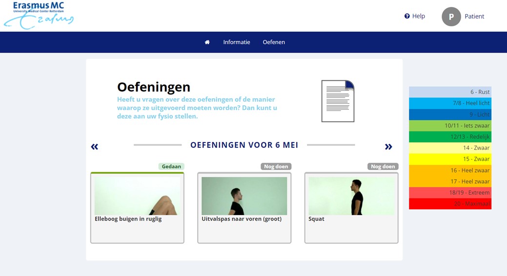 Telefysio - Oefeningen