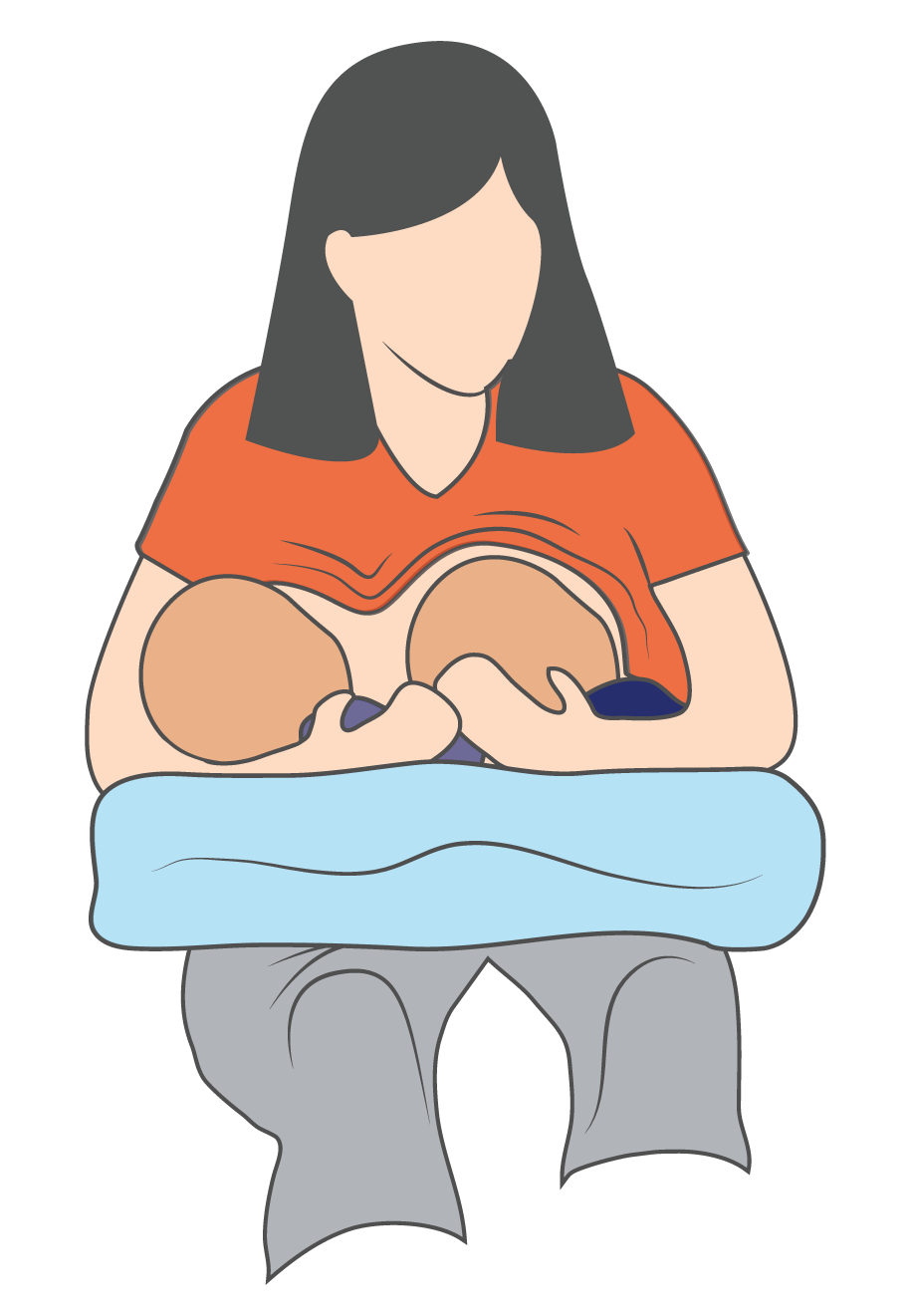 Borstvoeding tweeling in parallelhouding